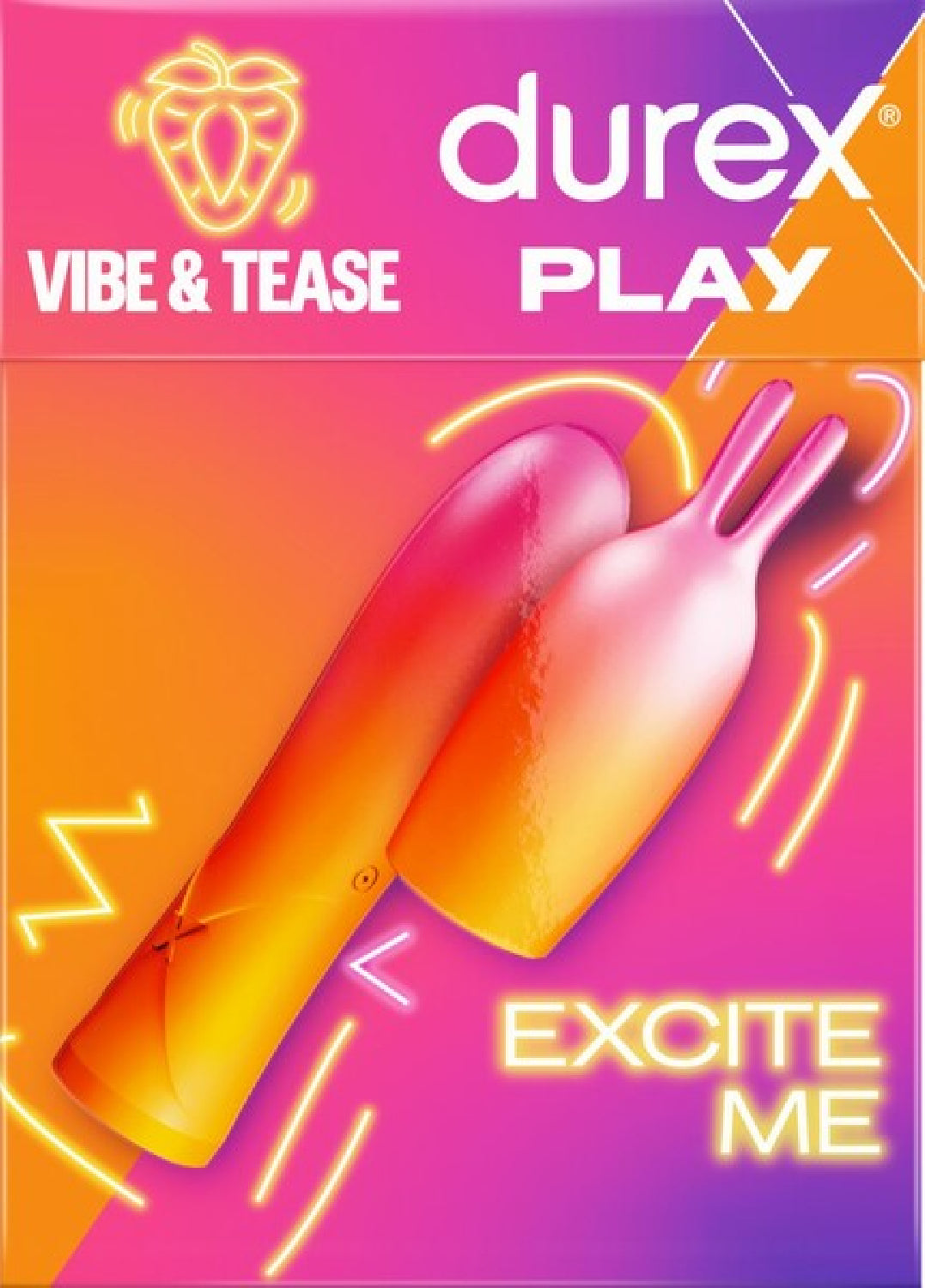 Durex Play Vibe & Tease 2-in-1 – Multi-Speed Vibrator with Teaser Tip