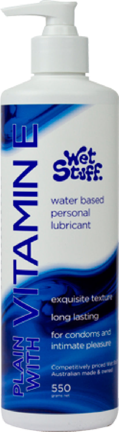 Wet Stuff Plain Enriched With Vitamin E – Water-Based Lubricant