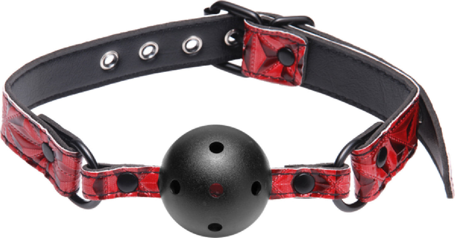 Crimson Tied Breathable Ball Gag – Perforated Comfortable Breathable Ball Gag