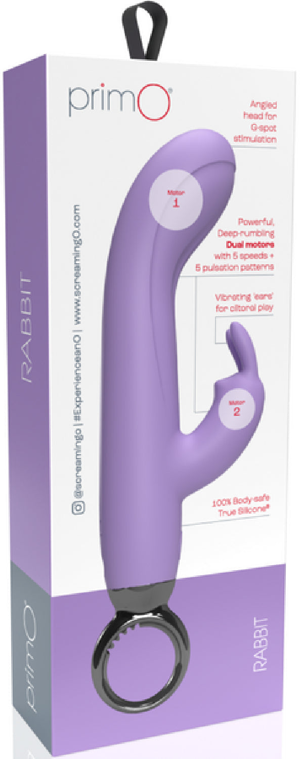 Screaming O PrimO Rabbit – 4.5 Inch Silicone Rabbit Vibrator with 5+5 Motor Settings