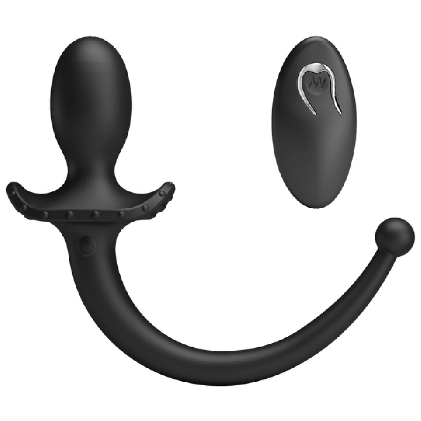 Remote Control Vibrating Butt Plug Tail (Black) – App-Compatible Wearable Vibrator with 12 Modes