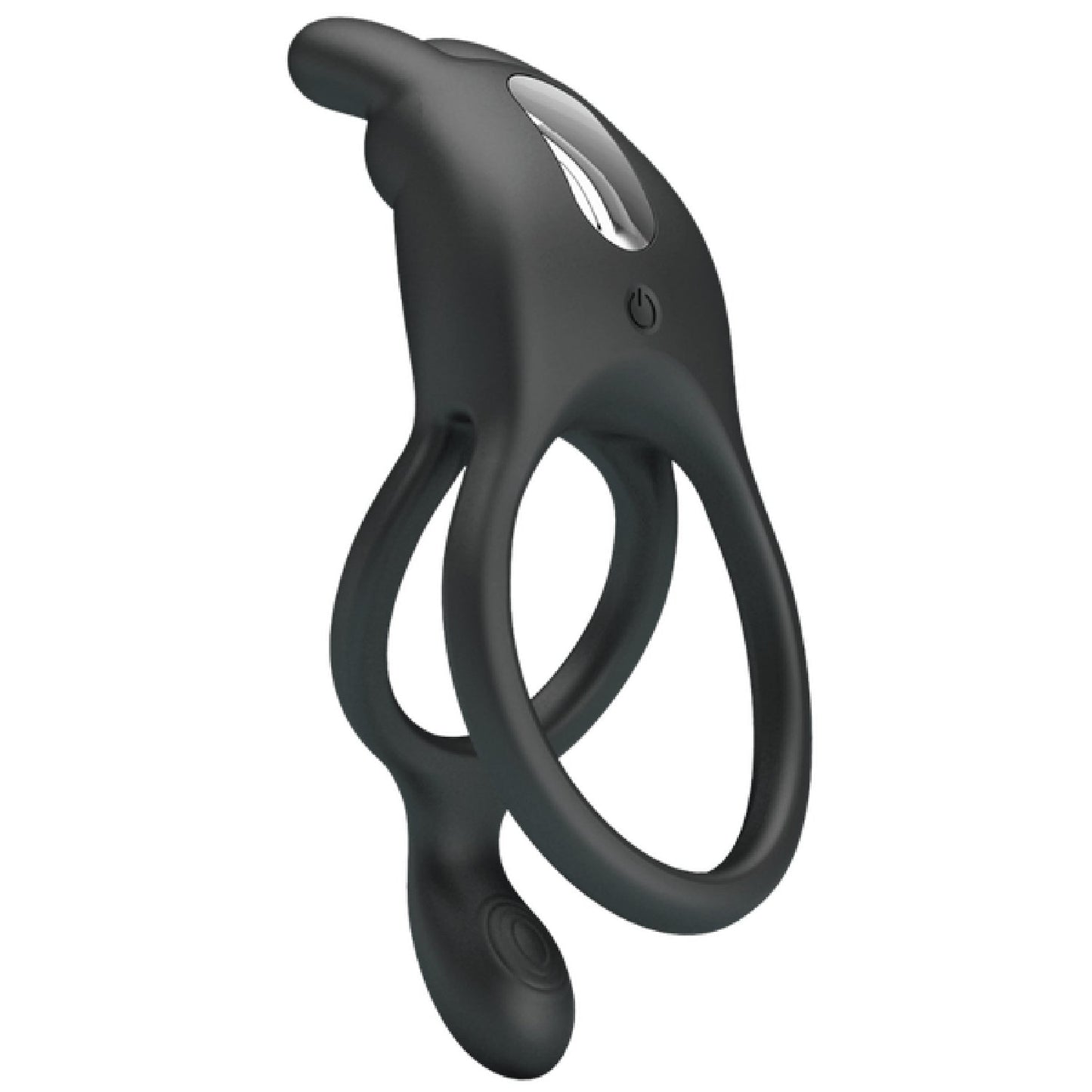 Seth Rechargeable Silicone Vibrating Cock Ring – Powerful Vibrations for Clit and Cock Stimulation