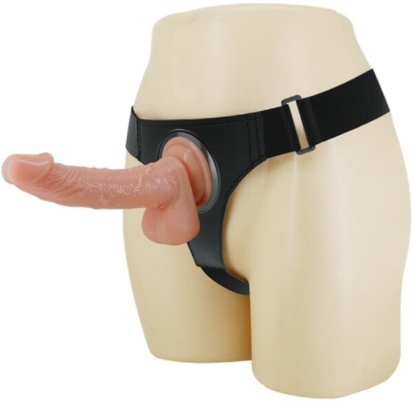 Universal Strap-On Harness – Soft Stretchy Fabric Strap-On Harness with 7.2 Inch Dildo