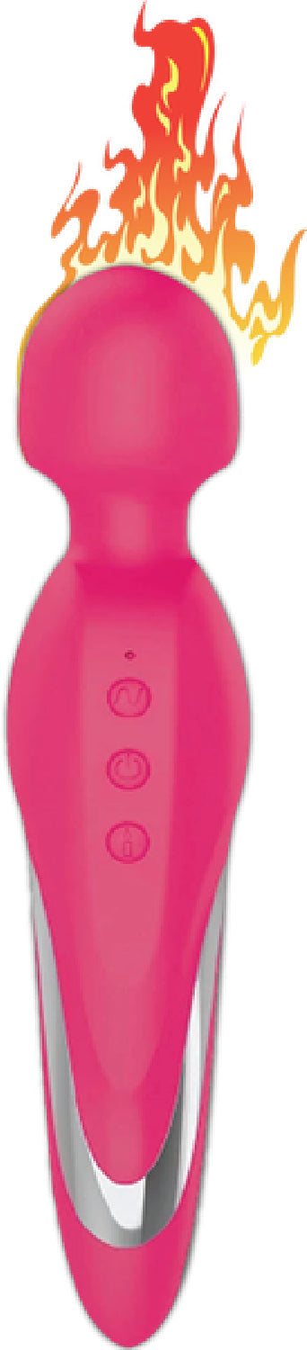 Rebel Warming Body Wand (Pink) – Rechargeable Silicone 7-Function Heating Vibrator
