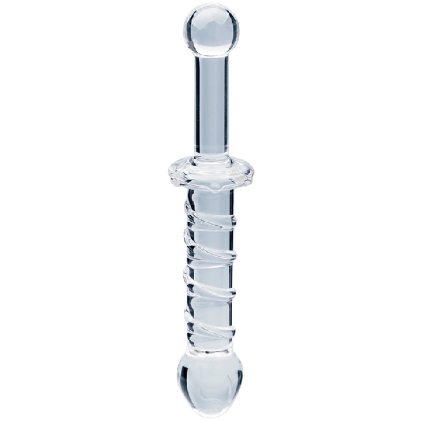 Elysian Swirl – Handblown Borosilicate Glass 5.6 Inch Dildo
