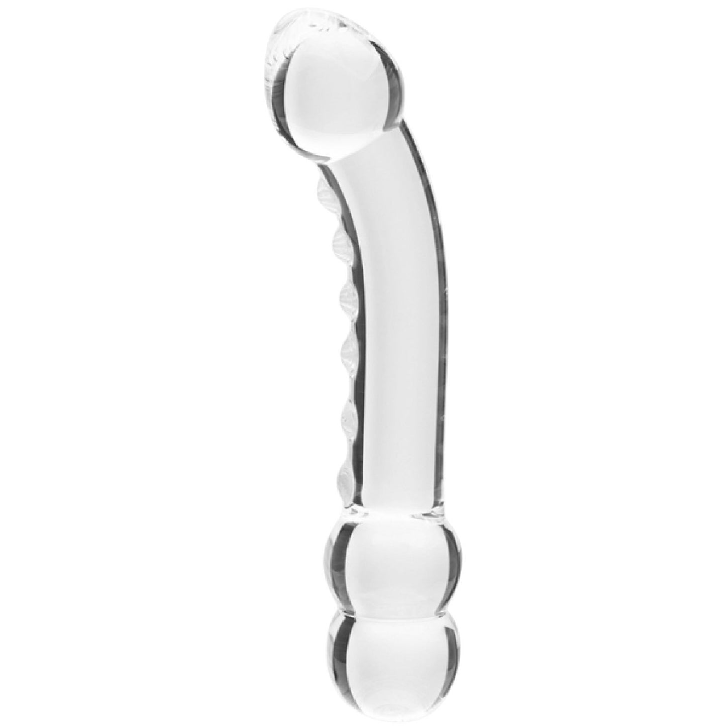 Celestial Ridge – 6.4 Inch Double-Ended Borosilicate Glass Dildo with Sculpted Ridges