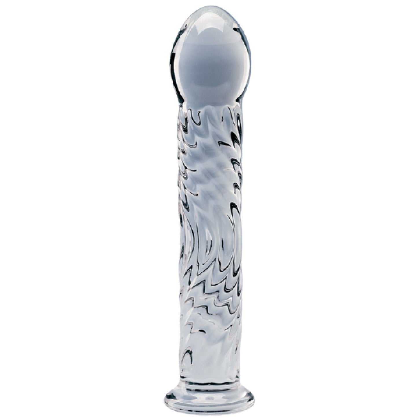 Seraphic Ripple – Handblown 6.2 Inch Textured Glass Dildo