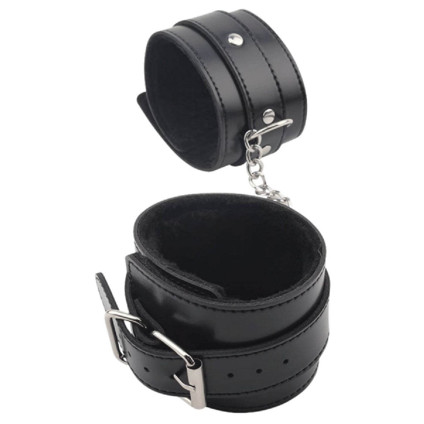 Obey Me Leather Ankle Cuffs – Adjustable Metal Hook Ankle Cuffs