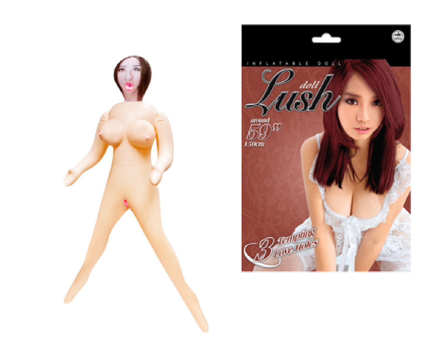 Lush Dolls Mikiko Life-Size Inflatable Doll – Soft Smooth Tight Vagina and Anus with Perky Breasts
