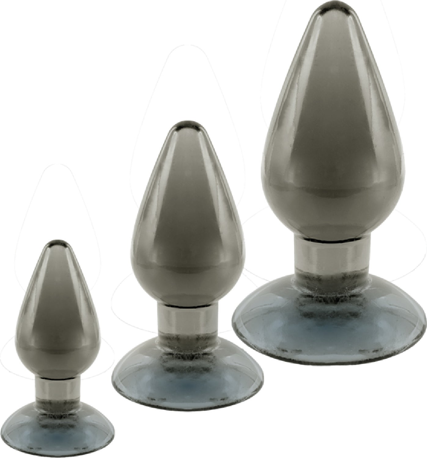 3 In 1 Anal Plug Kit – Flexible Hygienic Suction Cup Base Anal Plugs