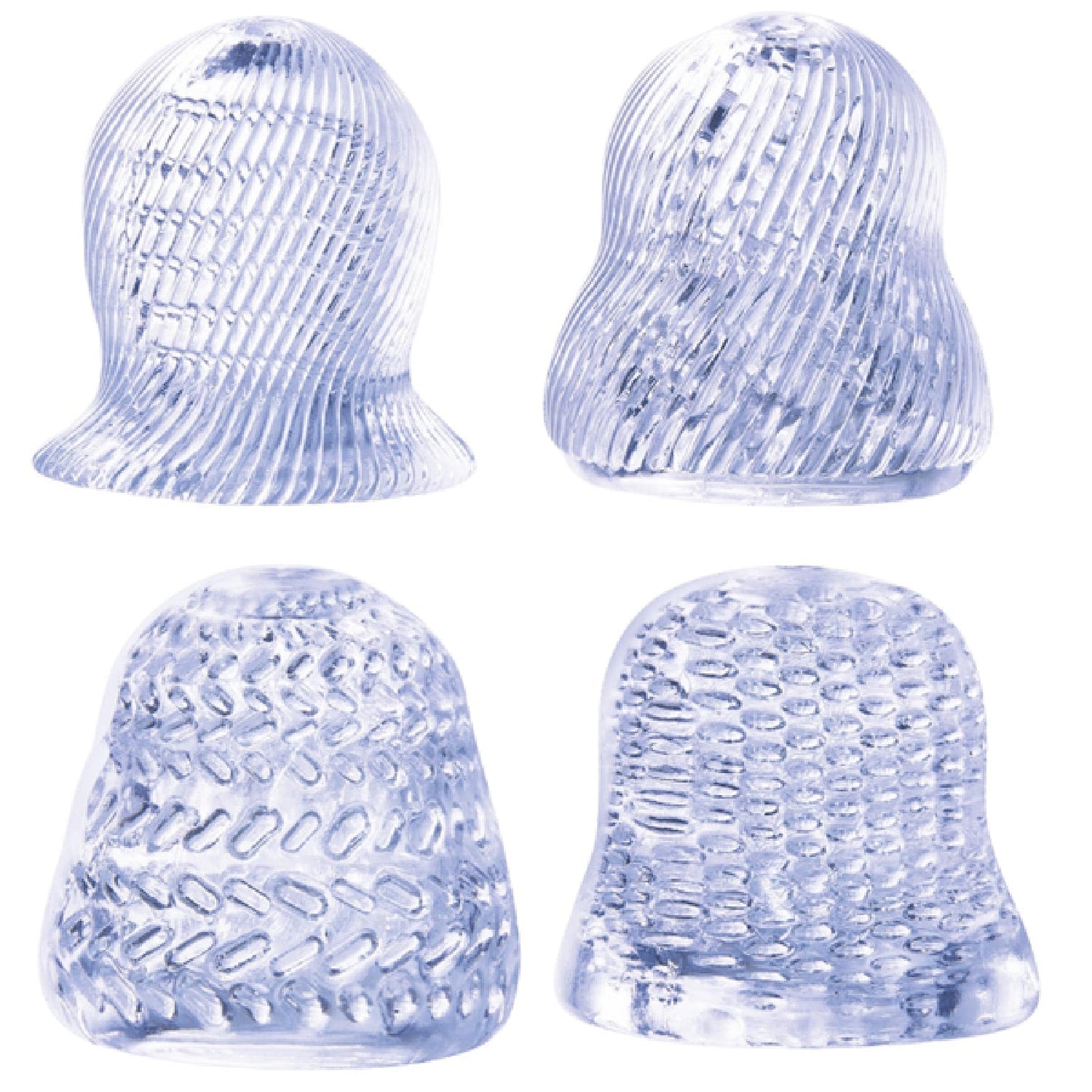4 in 1 Glans Stroker Set – Multi-Function Stimulation 2 x 1.8 Inch Glans Stroker