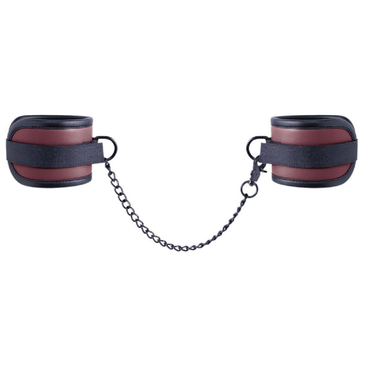 Adjustable Ankle Cuffs with Velcro Lock and 25.9cm Chain – Bondage Restraints