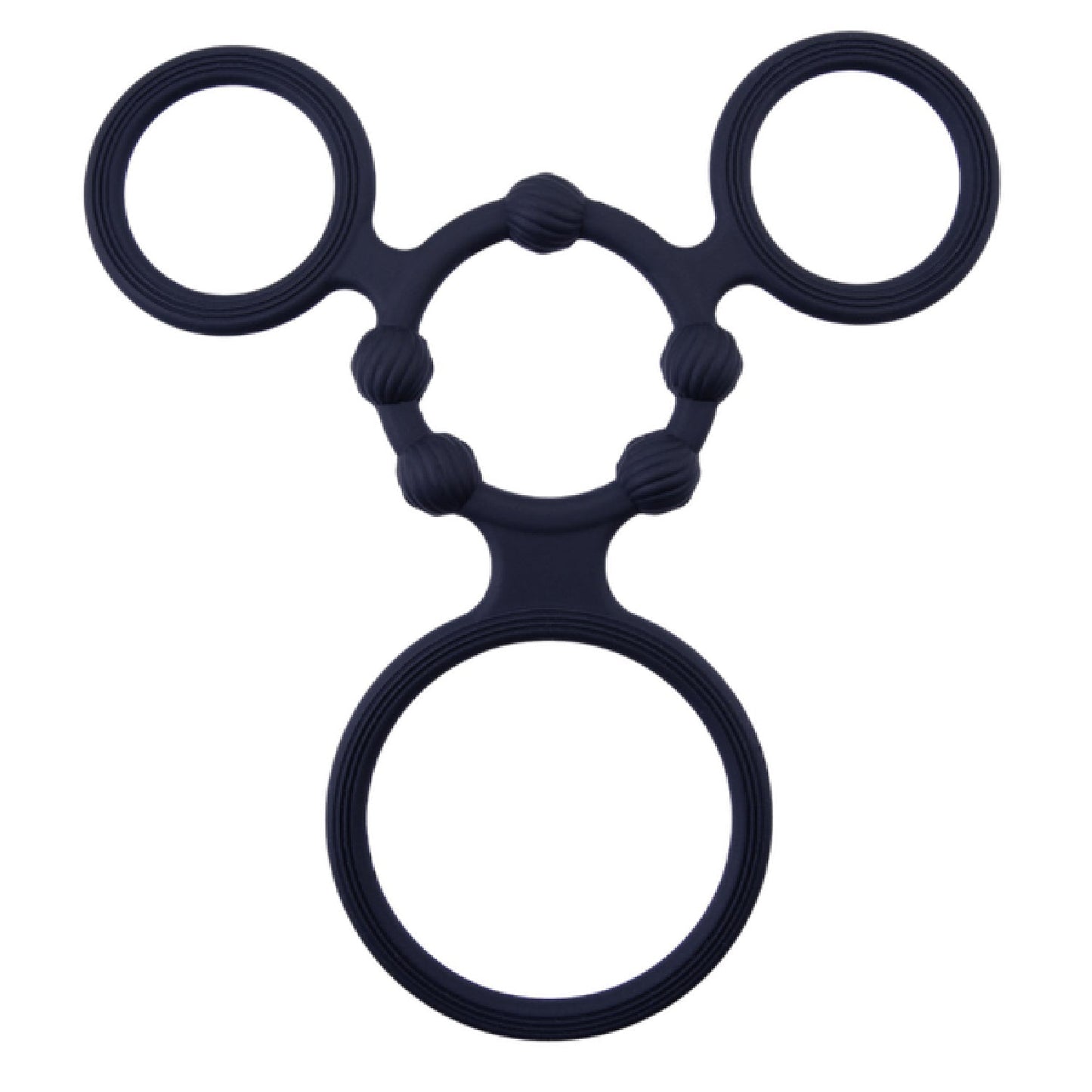 Triple Ring With Ball Stretcher – Stretchy Durable Silicone Ball Stretcher