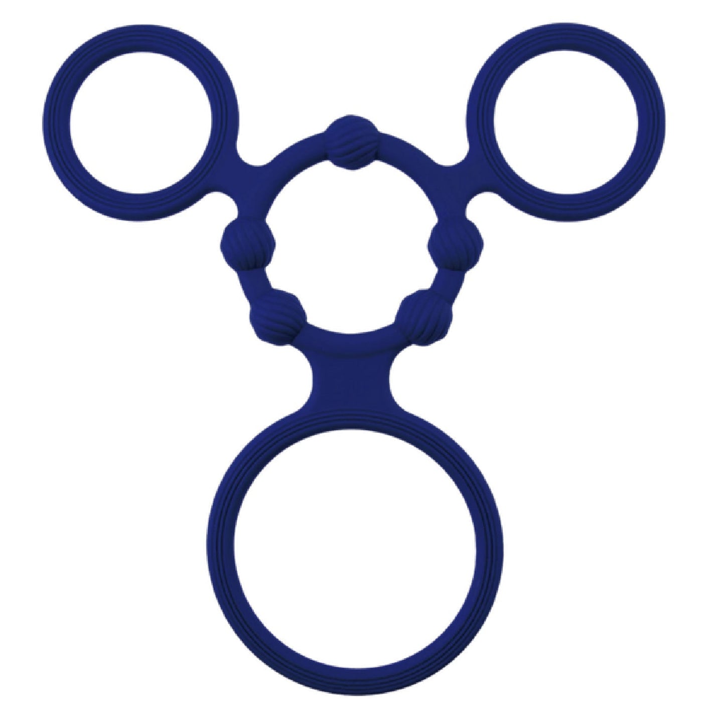 Triple Ring With Ball Stretcher – Stretchy Durable Silicone Ball Stretcher