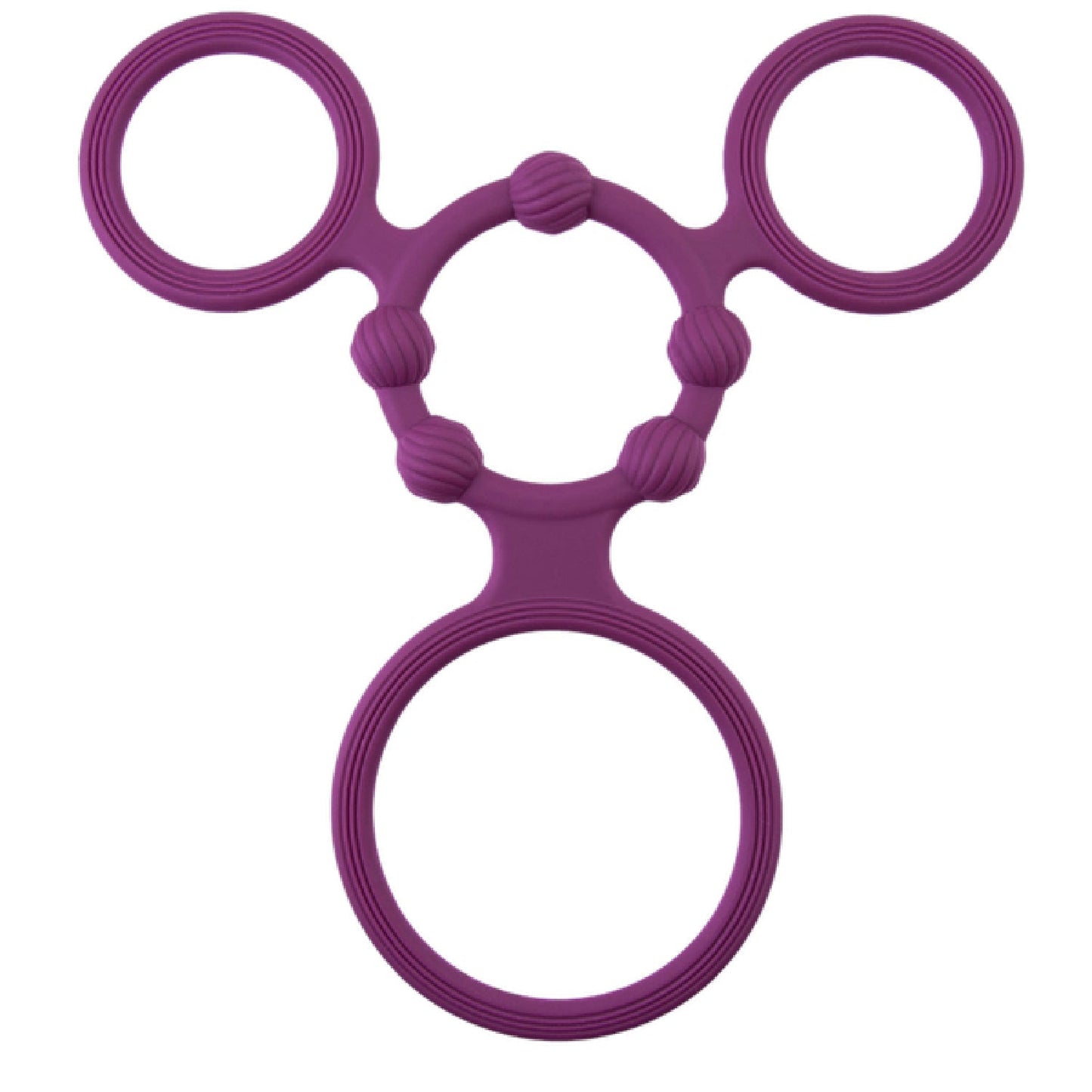 Triple Ring With Ball Stretcher – Stretchy Durable Silicone Ball Stretcher