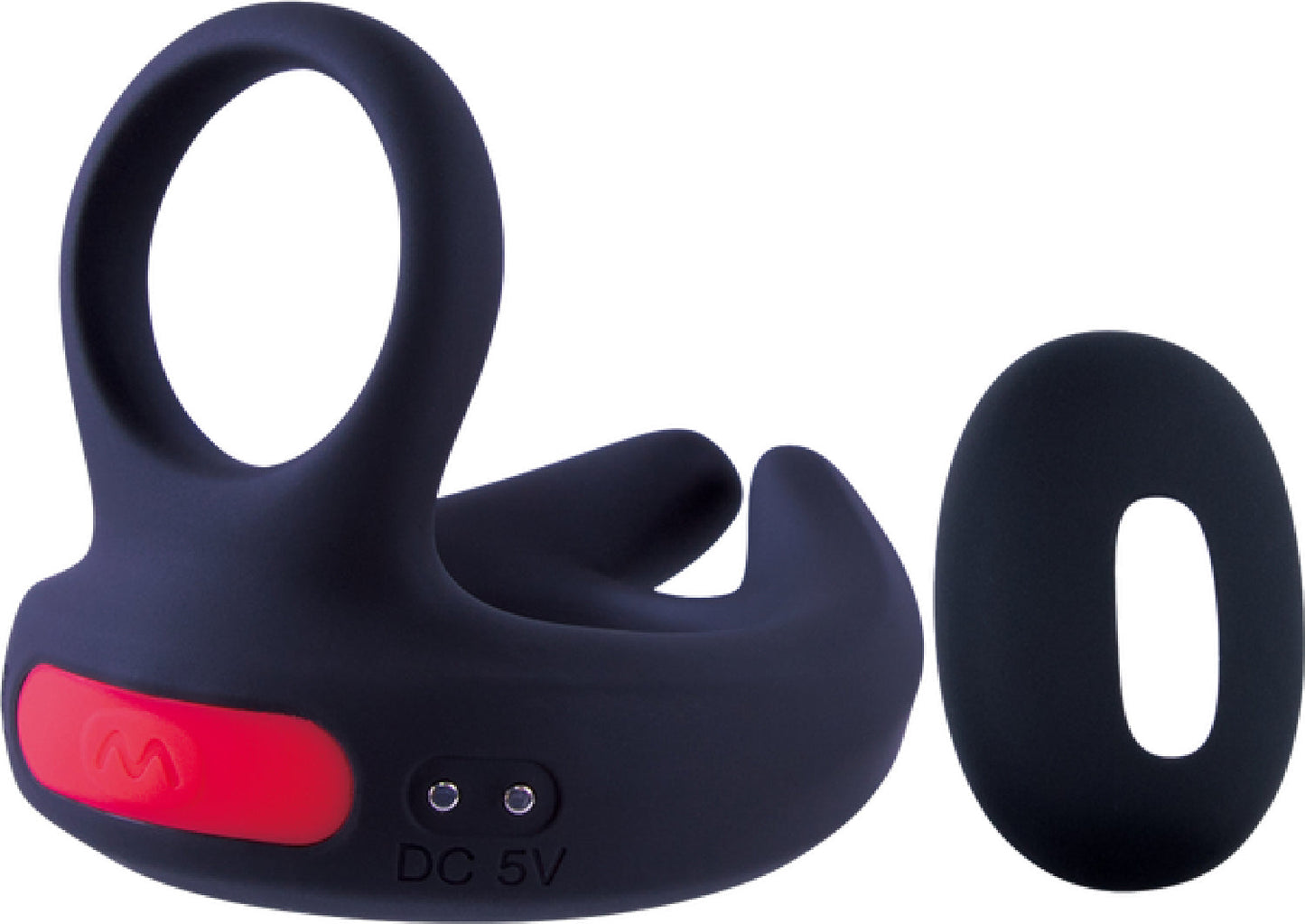 Dual Motor Cock Ring with Scrotal Stimulator – Rechargeable Splashproof Silicone Toy