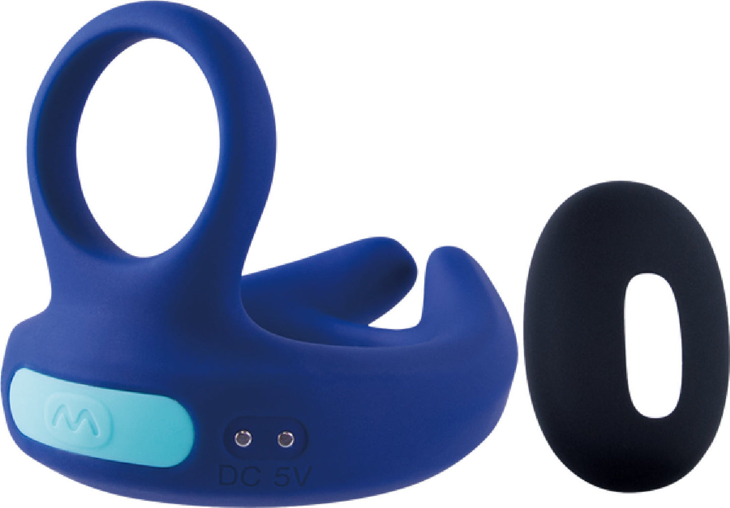 Dual Motor Cock Ring with Scrotal Stimulator – Rechargeable Splashproof Silicone Toy