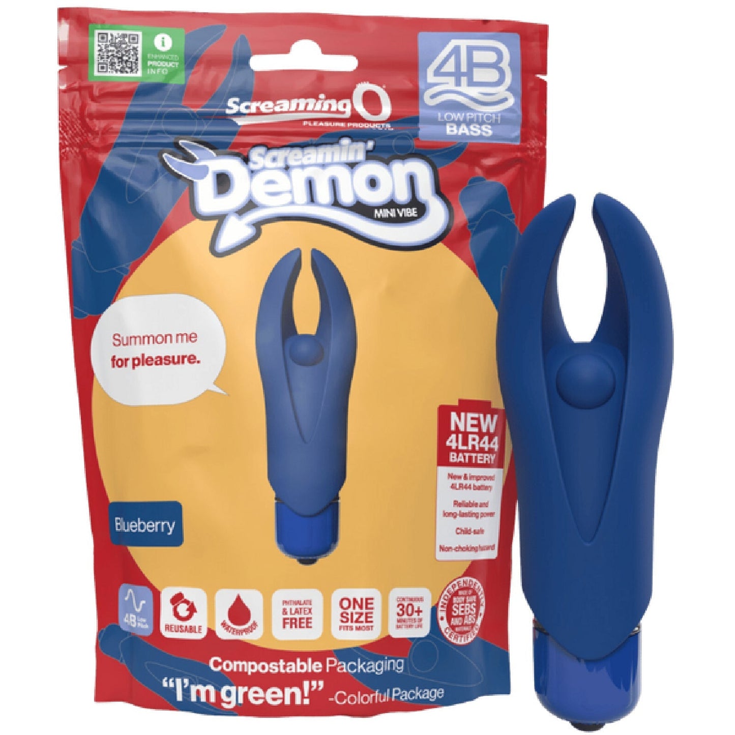 Demon 4B Low Pitch Bass – Deep-Rumbling 5-Speed Vibrator with Silicone Horns