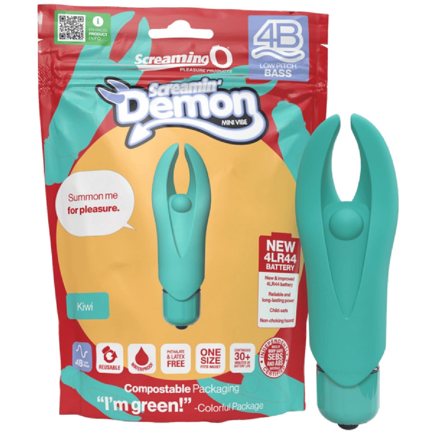 Demon 4B Low Pitch Bass – Deep-Rumbling 5-Speed Vibrator with Silicone Horns