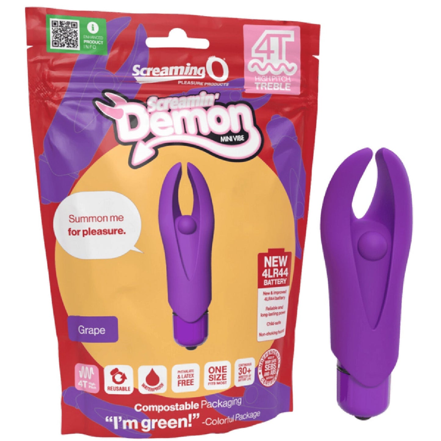 Demon 4T High Pitch Treble – Silicone Vibrator With 5 Speeds and Pulse Pattern