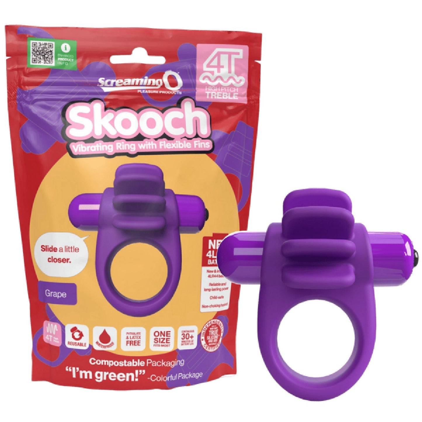 Skooch 4T High Pitch Treble – High Pitch Vibrations 5 Speeds Pulse Vibrator