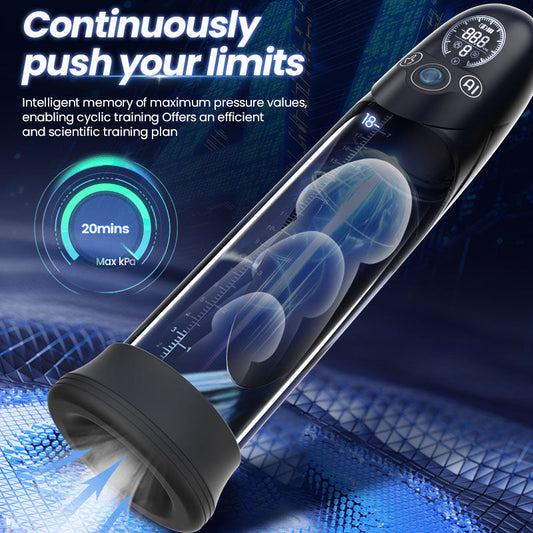 BathFun - Professional Penis Pump Powerful Vacuum Fully Waterproof Intelligent Training Function Penis Pumps