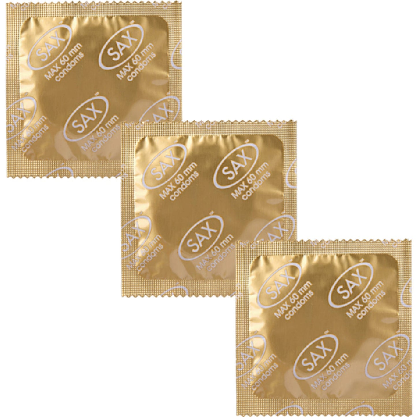 Sax Max Fit – 60mm Nominal Width Bulk Pack of 144 Latex Condoms