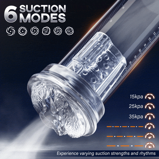 Arthur-6 Smart Suction Enlargement Pump with Transparent Sleeve,Includes 2 Silicone Sleeves & 3 Delay Rings Penis Pumps