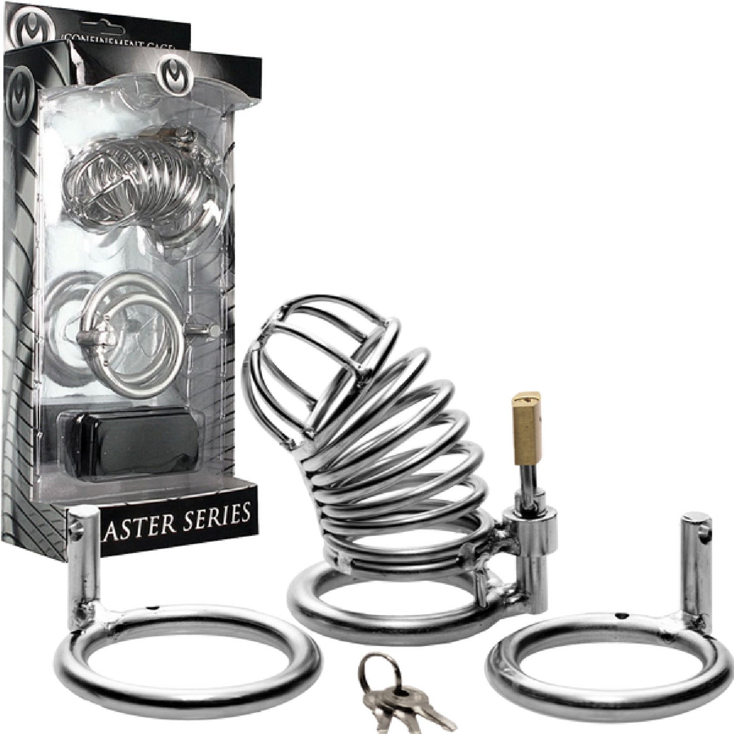 The Jail House Chastity Device – Male Locking Cage Chastity Device with Three Ring Sizes