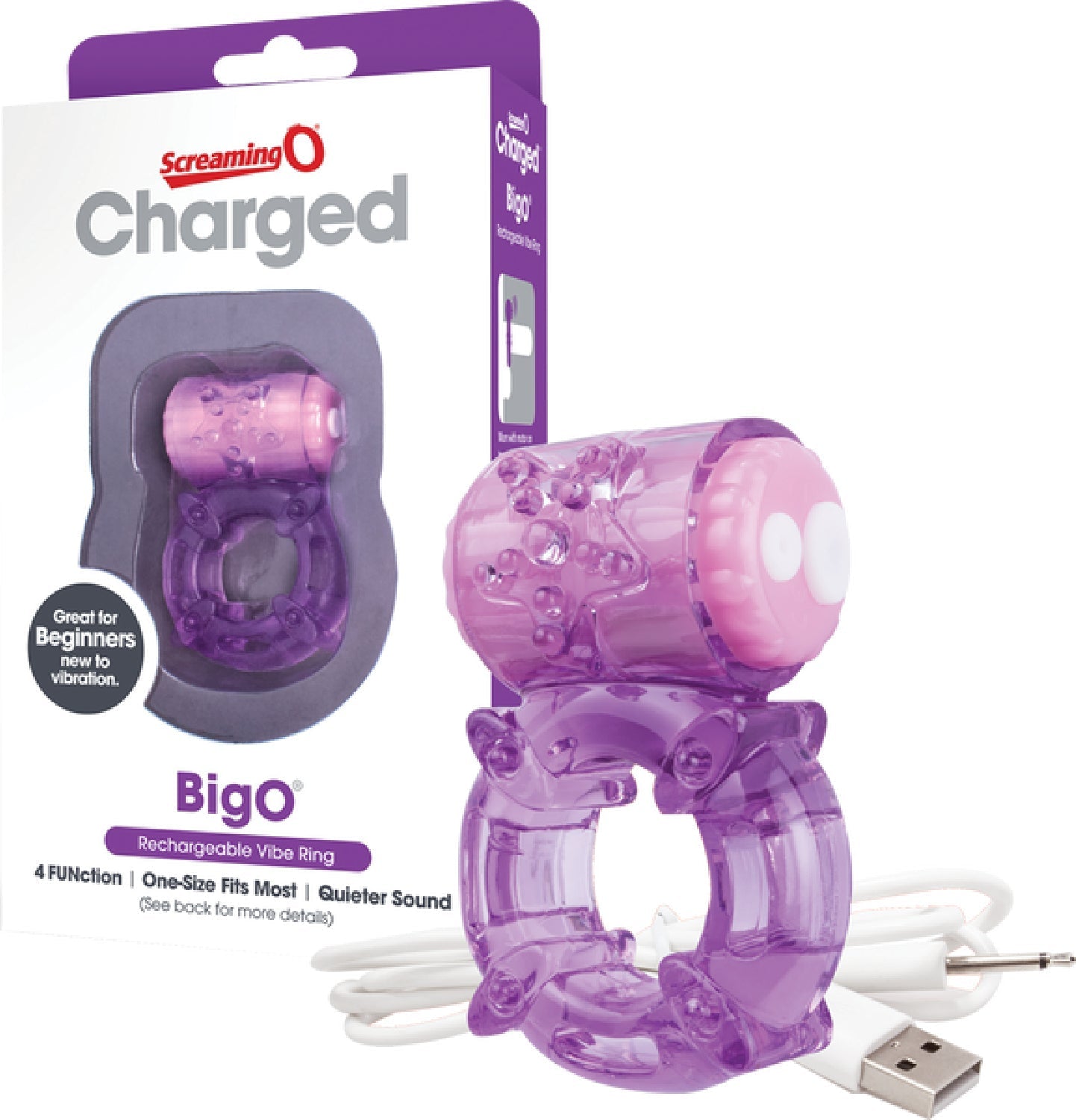 Screaming O Charged BigO – Rechargeable Vibrating Cock Ring