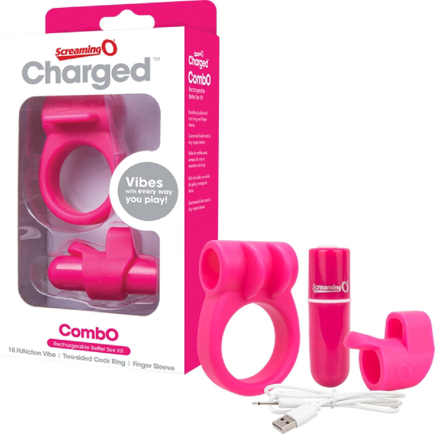 Charged Combo Kit 1 – Body-Safe Silicone Cock Ring and Fingertip Sleeve Kit