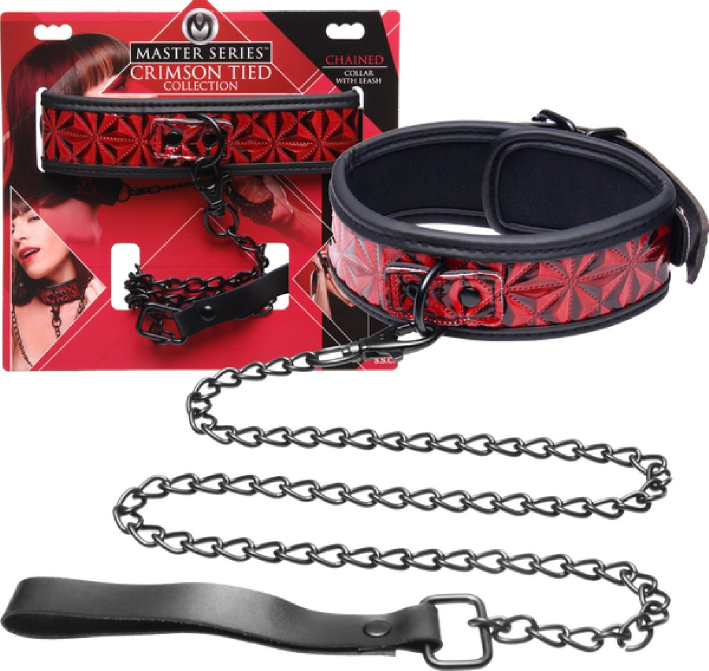 Crimson Tied Collar With Leash – Adjustable Collar and Leash Set