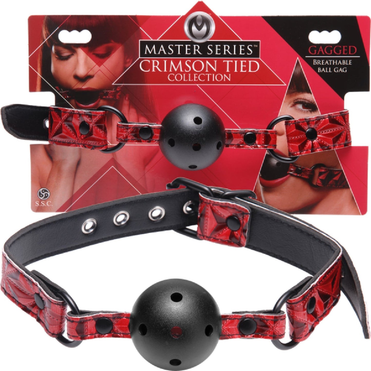 Crimson Tied Breathable Ball Gag – Perforated Comfortable Breathable Ball Gag
