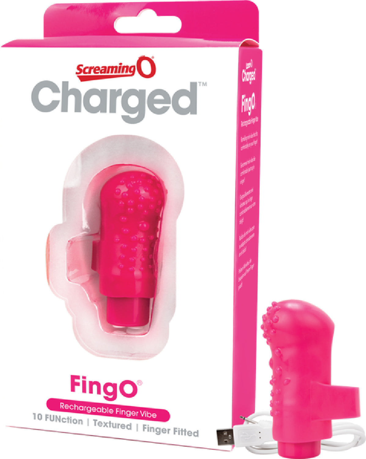 Charged Fing O – Rechargeable Mini Finger Vibrator with Vooom Technology