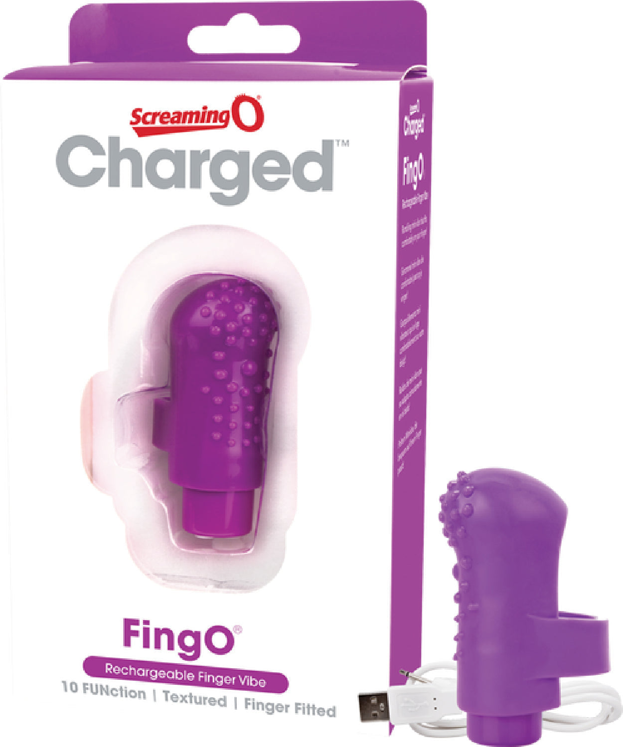 Charged Fing O – Rechargeable Mini Finger Vibrator with Vooom Technology