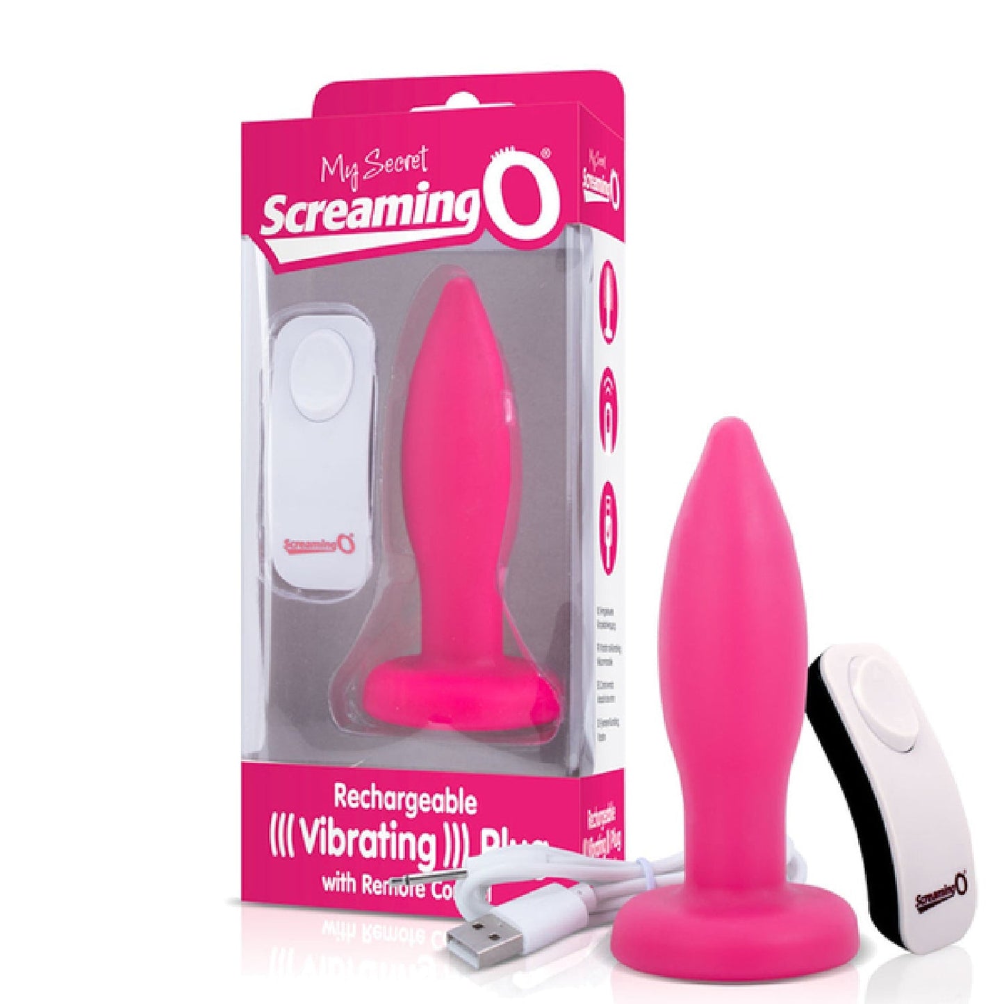 Screaming O My Secret Charged Plug – Remote-Controlled Rechargeable Vibrating Butt Plug