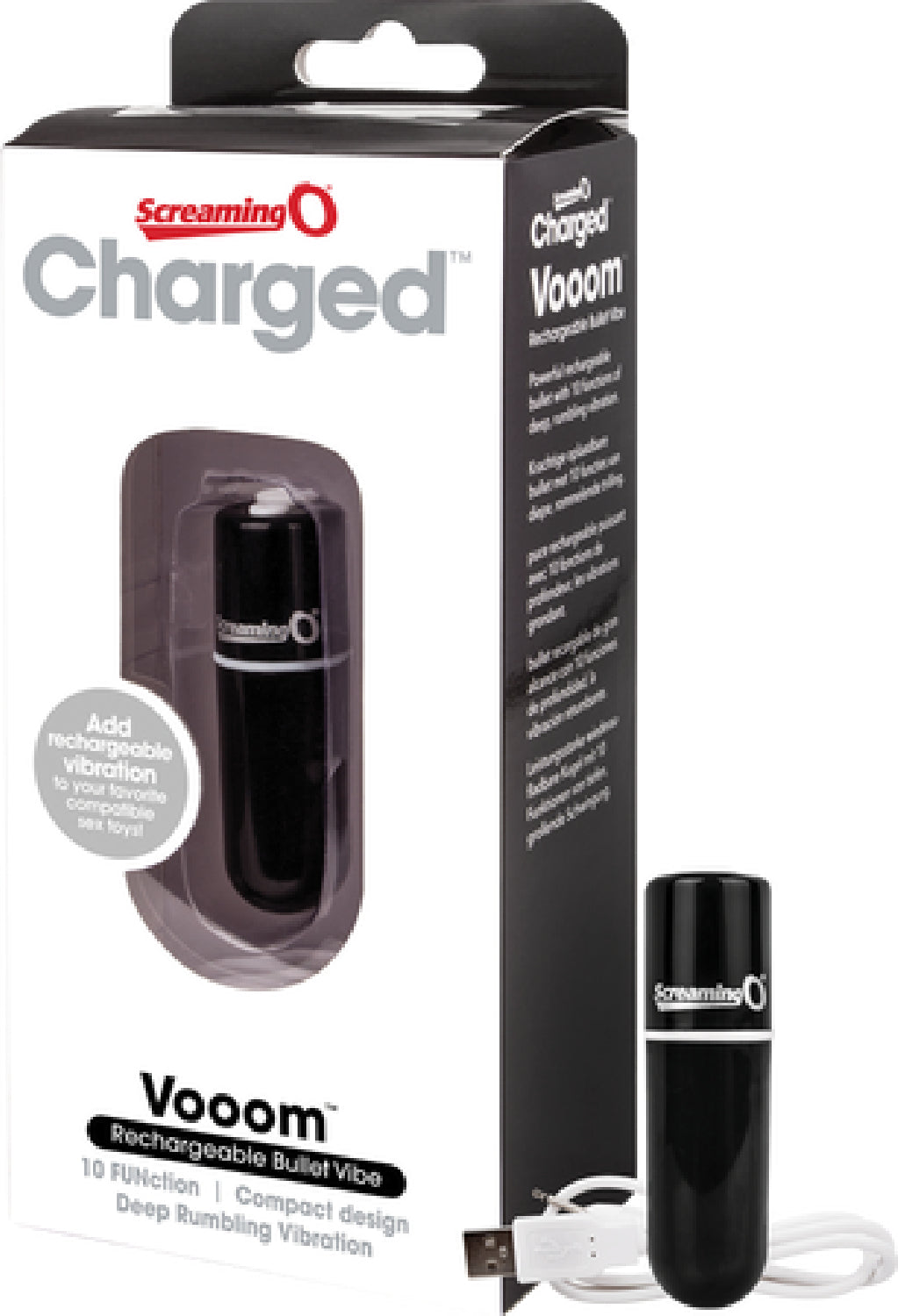 Vooom Bullet – Waterproof 10-Function Portable Bullet Vibrator