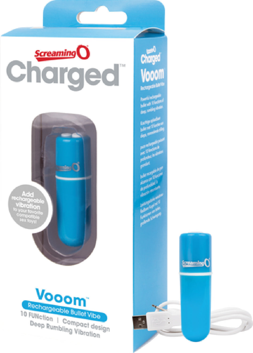 Vooom Bullet – Waterproof 10-Function Portable Bullet Vibrator