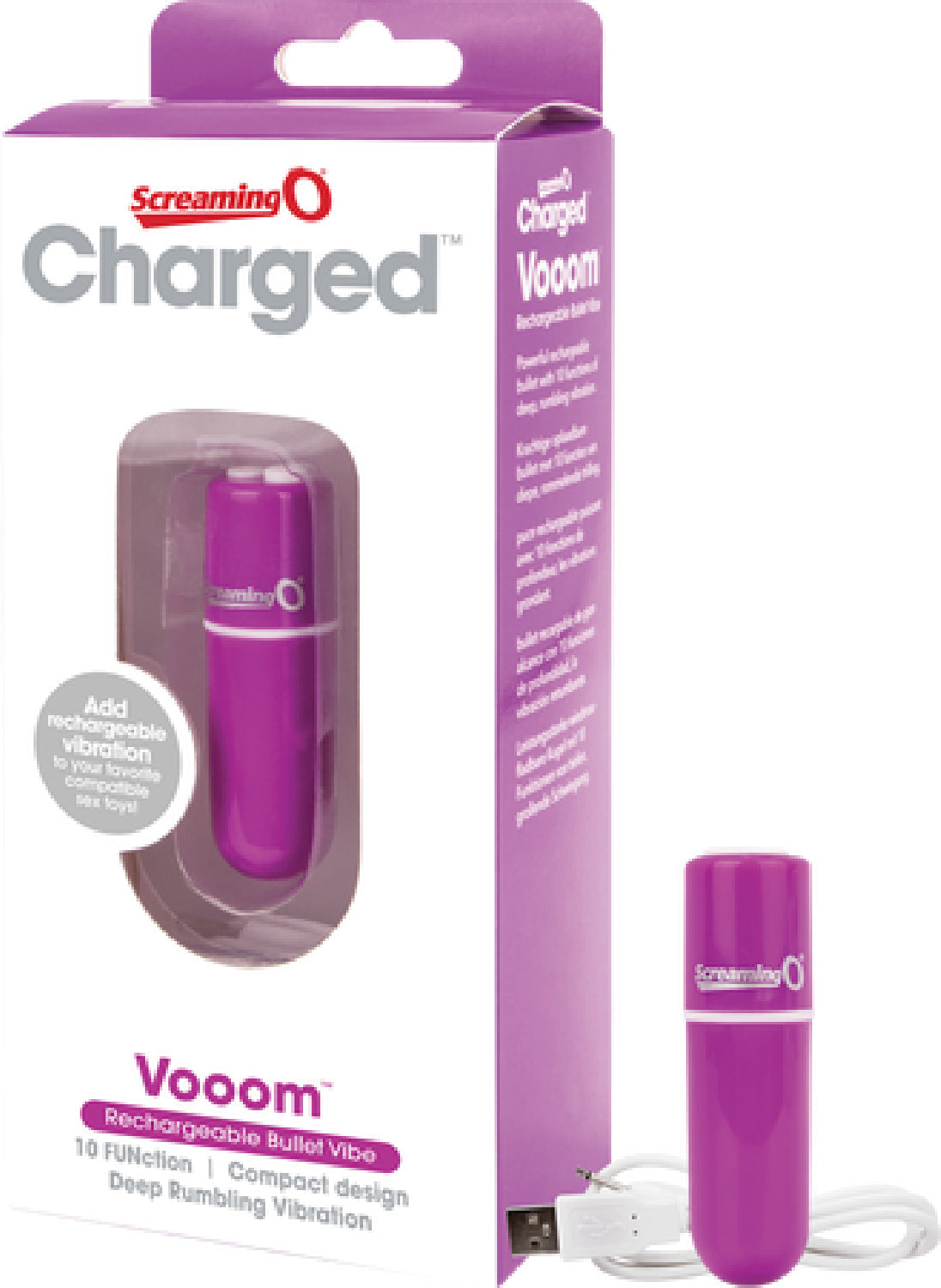 Vooom Bullet – Waterproof 10-Function Portable Bullet Vibrator