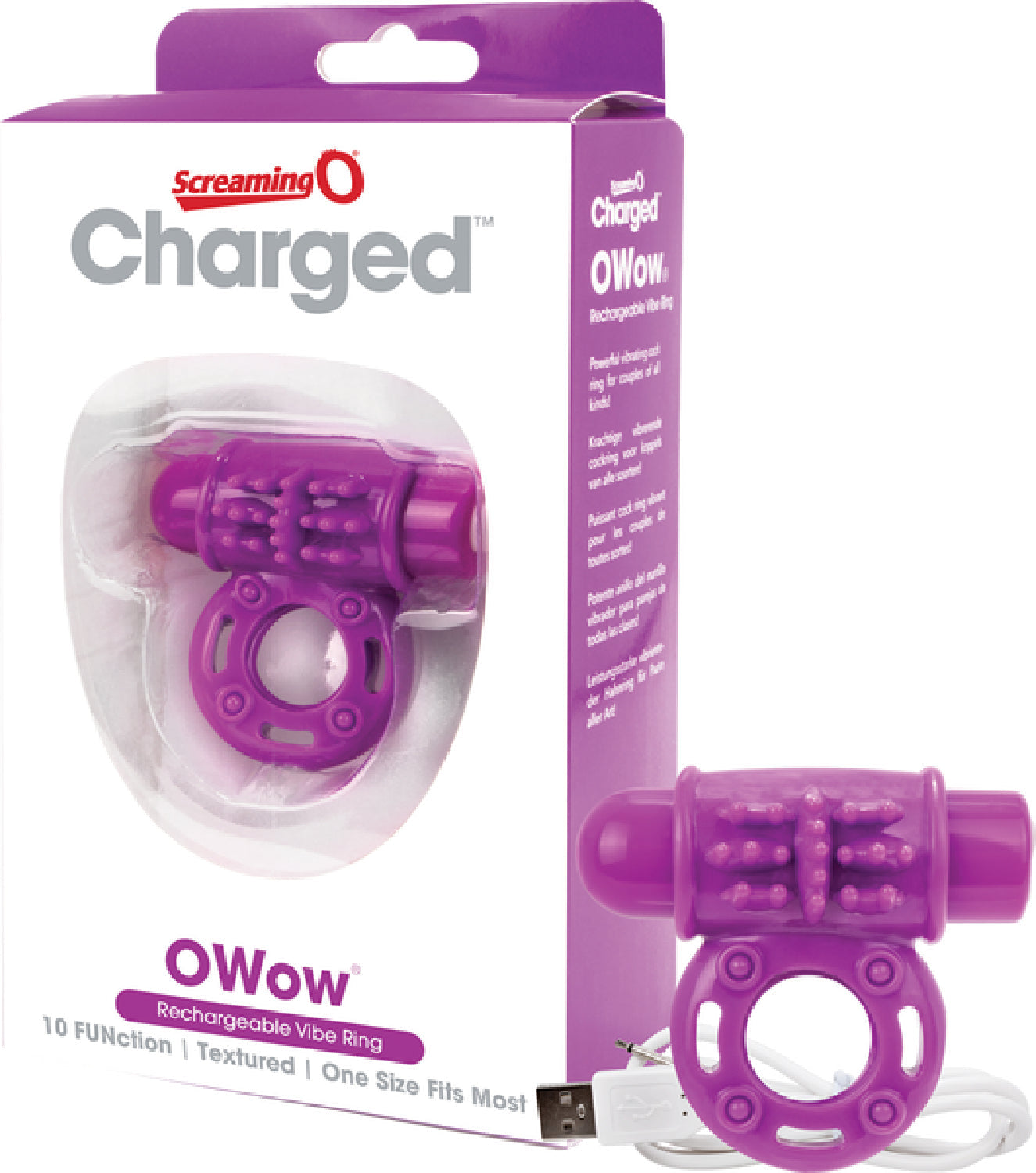 O Wow Ring – Rechargeable Vibrating Cock Ring with 10 Vibration Functions