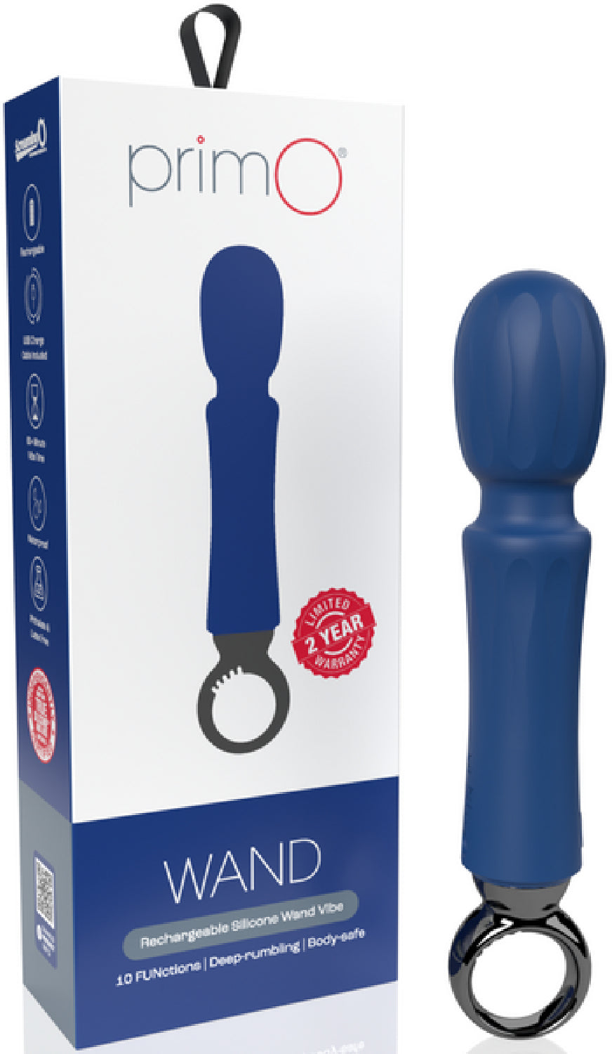 Screaming O PrimO Wand – Rechargeable Portable Wand Vibrator with 10 Vibration Functions