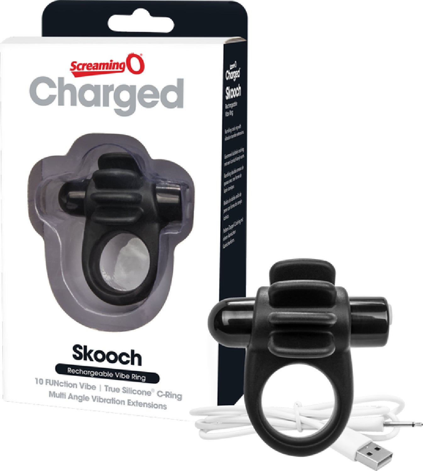 Skooch Charged – Rechargeable Vibrating Cock Ring with Textured Stimulation