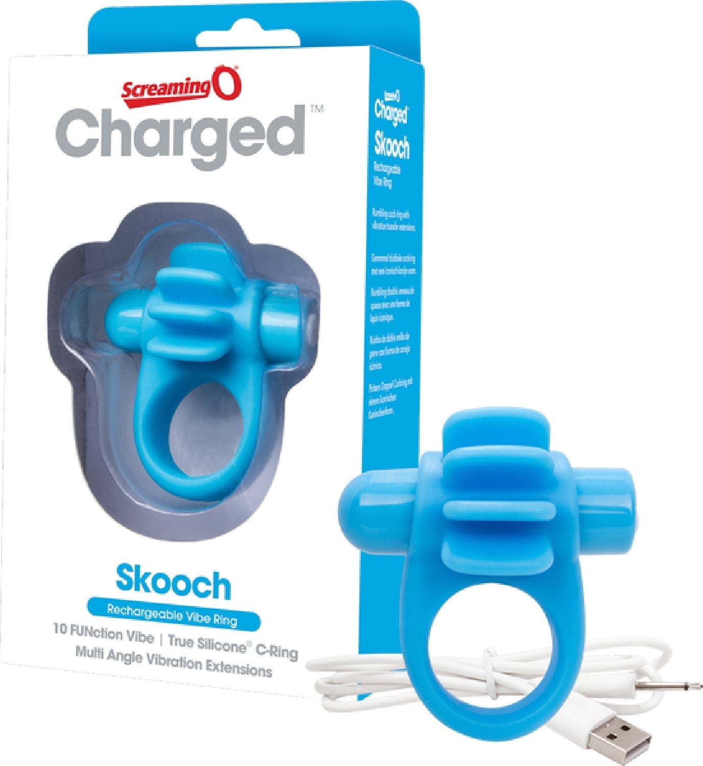 Skooch Charged – Rechargeable Vibrating Cock Ring with Textured Stimulation