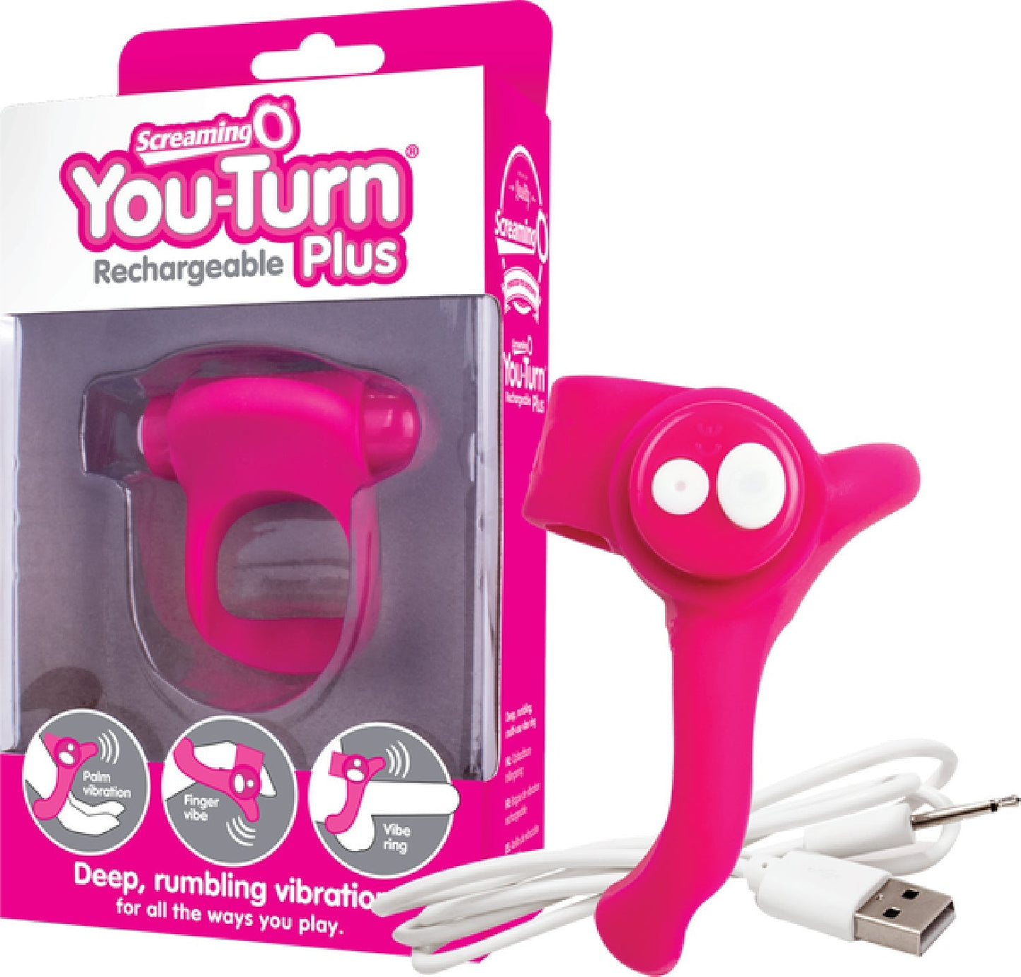 Charged You-Turn Plus – Rechargeable Vibrating Cock Ring