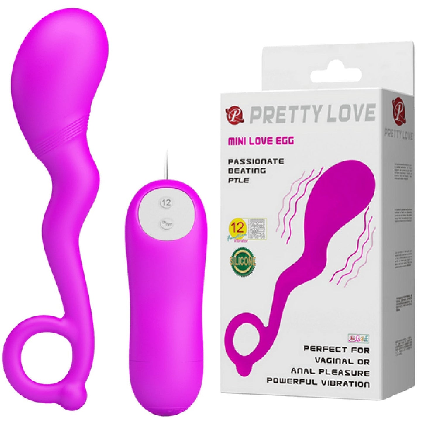 Elowen Vibrating Egg – Waterproof Silicone Massaging Bullet Vibrator with 12 Functions