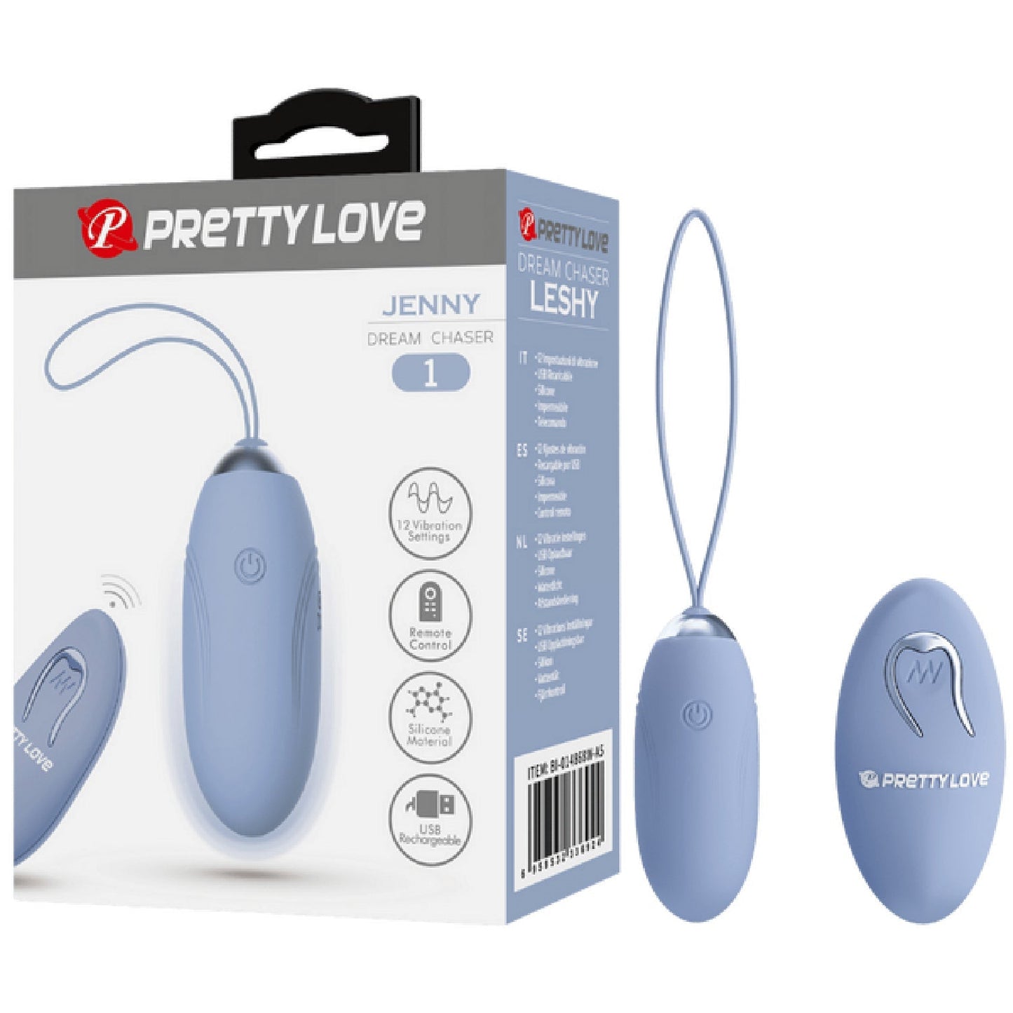 Rechargeable Jenny – Multi-Speed Remote-Controlled Egg Vibrator with 12 Vibration Settings