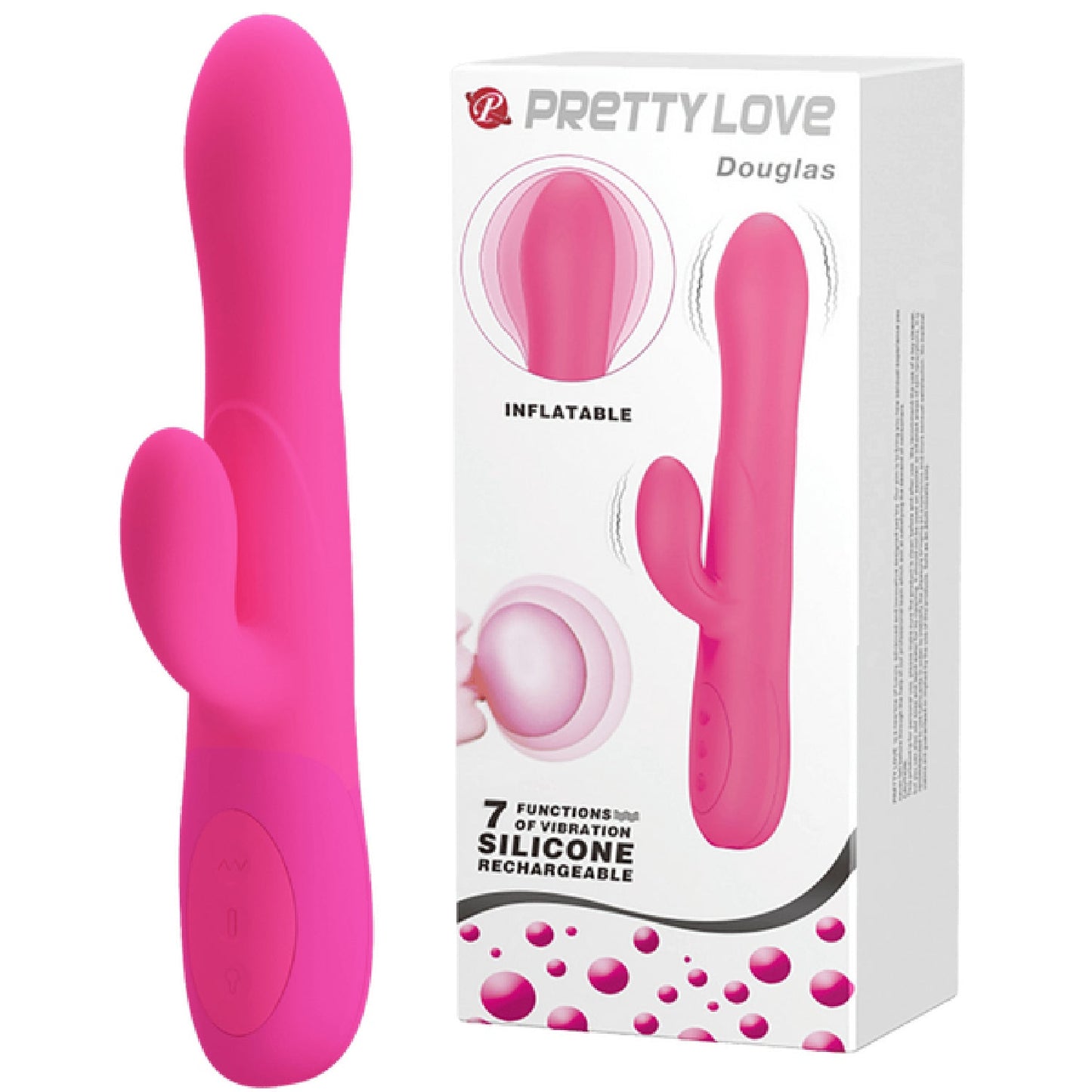 Inflatable Dennis – Rechargeable Vibrator with Angled Tip