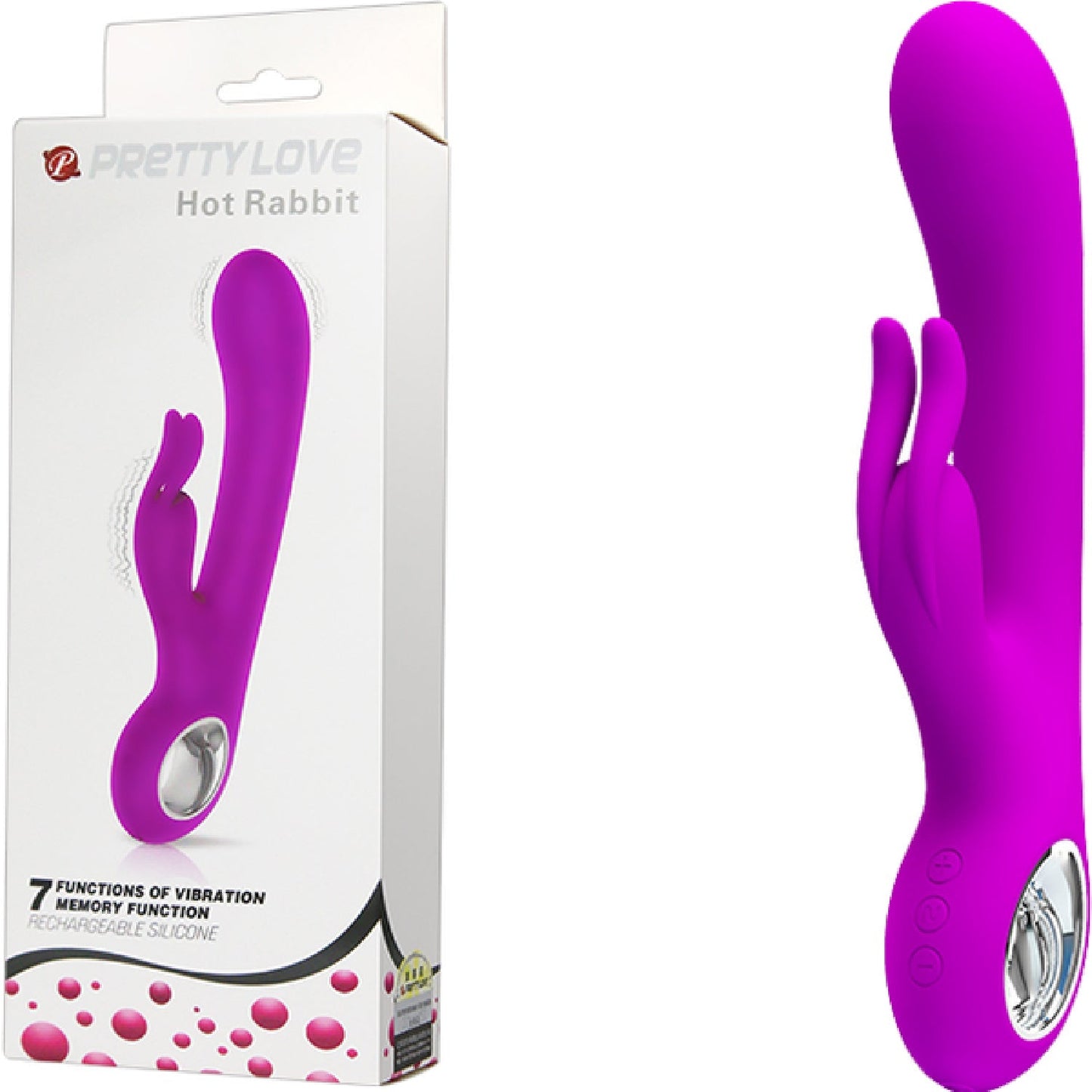 Rechargeable Hot Rabbit – Waterproof Silicone 7 Function Rechargeable Vibrator
