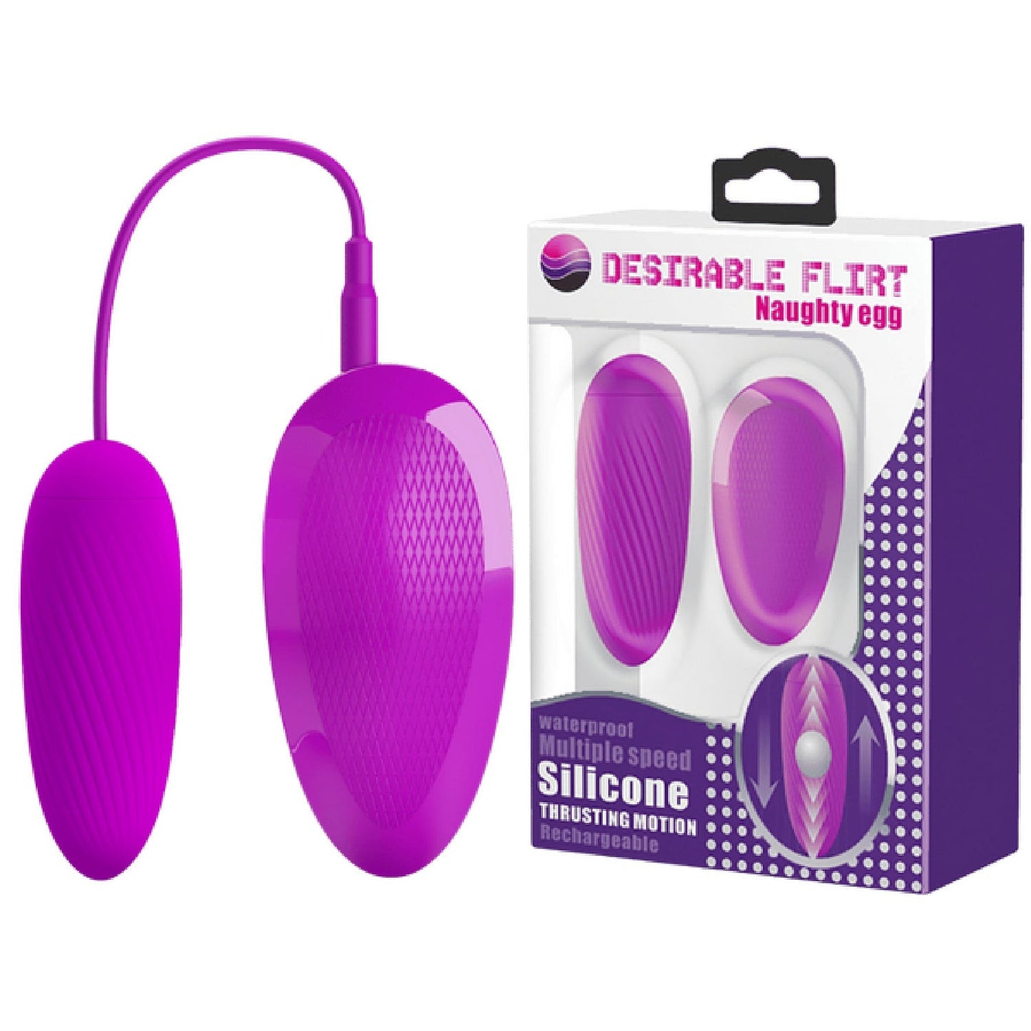 Silicone Naughty Egg – Remote-Controlled Wired Vibrating Egg