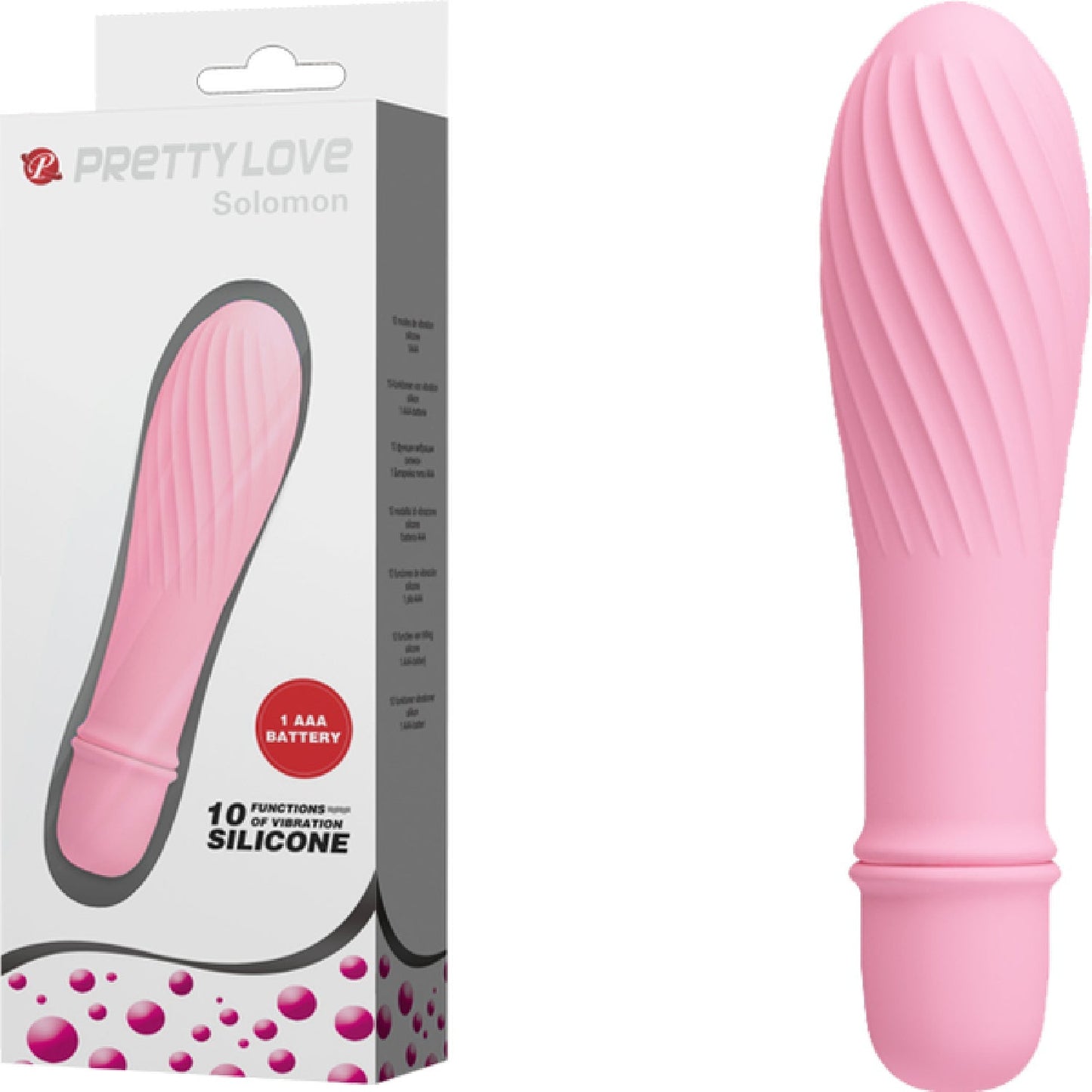 Solomon Mini Vibrator – Silicone Small Vibrator with Swirl Tip